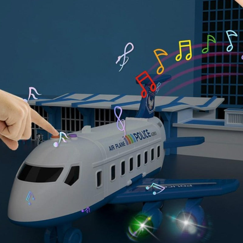 SkyExplorer Adventure Plane Playset – 20-Piece Toy Set with Construction Vehicles for Kids