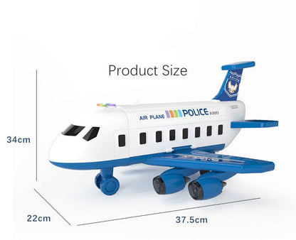 SkyExplorer Adventure Plane Playset – 20-Piece Toy Set with Construction Vehicles for Kids