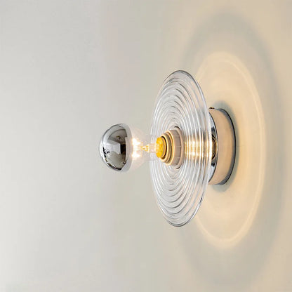 Vitra – Vintage Glass Wall Light | Hand-Blown Glass & Iron | E27 Fixture | Warm Ambient Lighting