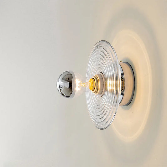 Vitra – Vintage Glass Wall Light | Hand-Blown Glass & Iron | E27 Fixture | Warm Ambient Lighting