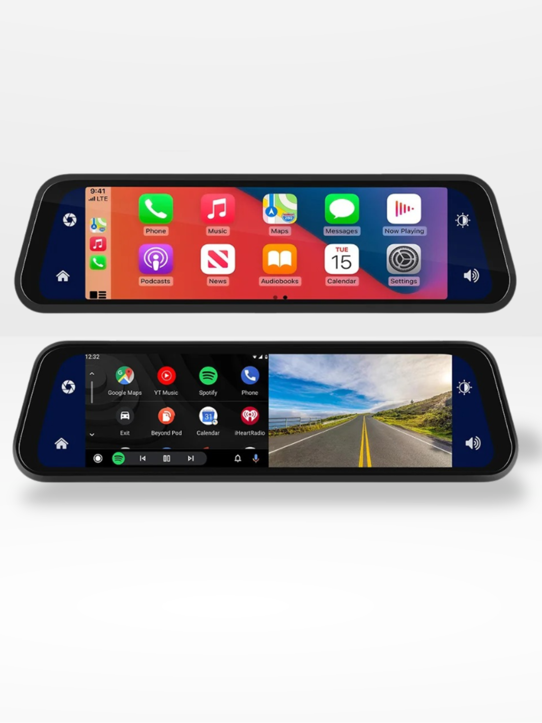 Rearview Mirror Dash Cam 4K Front & Rear | CarPlay & Smart Driving Assistant