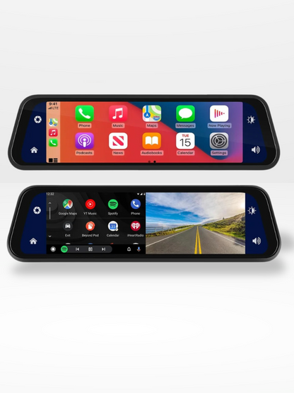 Rearview Mirror Dash Cam 4K Front & Rear | CarPlay & Smart Driving Assistant