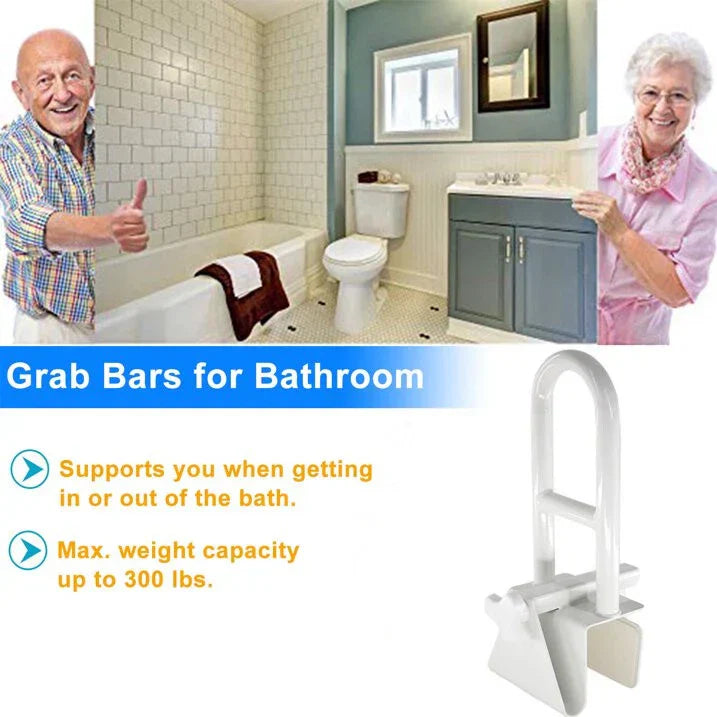 Bathtub Safety Grab Bar for Seniors & Mobility Support – No Drill, Secure Bathroom Handle