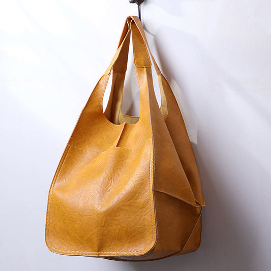 Oversized Leather Weekender Bag | Stylish Travel Handbag with Versatile Carry Options