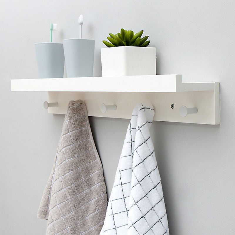 Smash Wall Shelf with Hooks – Multifunctional Wooden Storage Rack for Any Room
