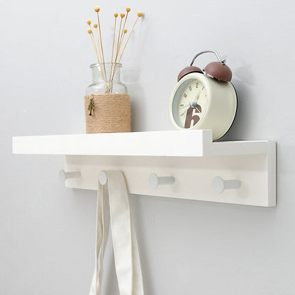 Smash Wall Shelf with Hooks – Multifunctional Wooden Storage Rack for Any Room