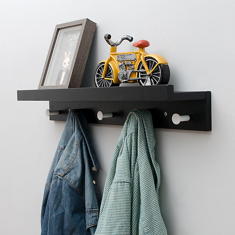 Smash Wall Shelf with Hooks – Multifunctional Wooden Storage Rack for Any Room