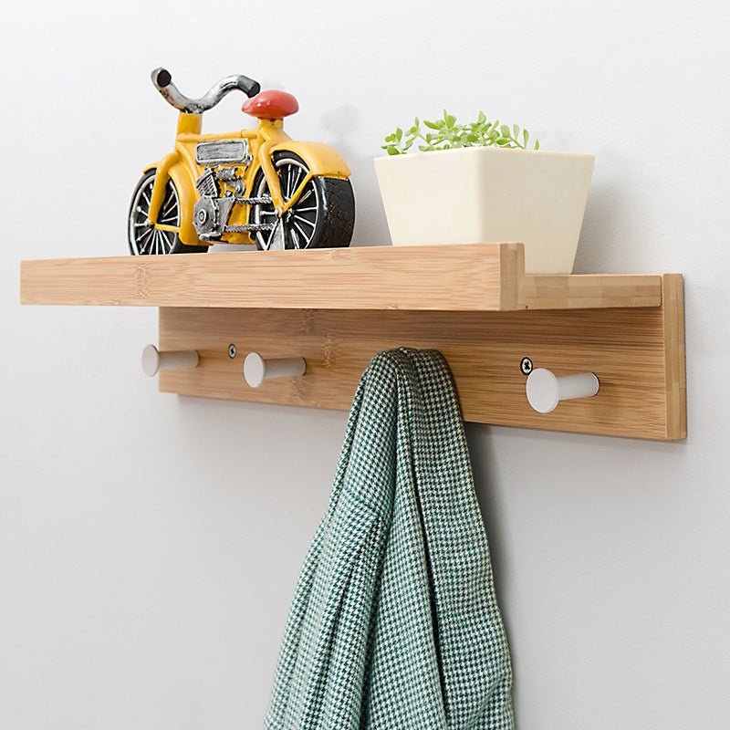 Smash Wall Shelf with Hooks – Multifunctional Wooden Storage Rack for Any Room