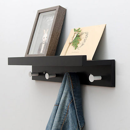 Smash Wall Shelf with Hooks – Multifunctional Wooden Storage Rack for Any Room