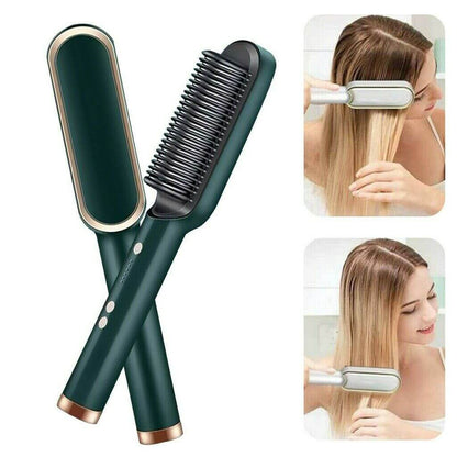 Ceramic Hair Straightening Brush – Fast, Safe & Frizz-Free Styling for All Hair Types