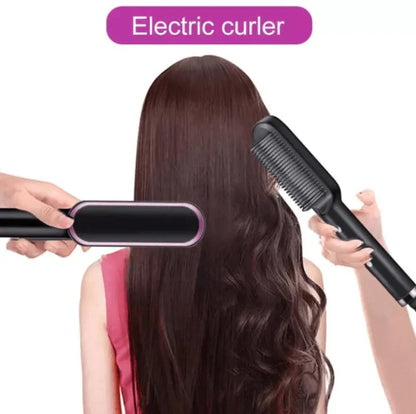 Ceramic Hair Straightening Brush – Fast, Safe & Frizz-Free Styling for All Hair Types