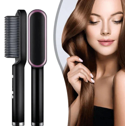 Ceramic Hair Straightening Brush – Fast, Safe & Frizz-Free Styling for All Hair Types