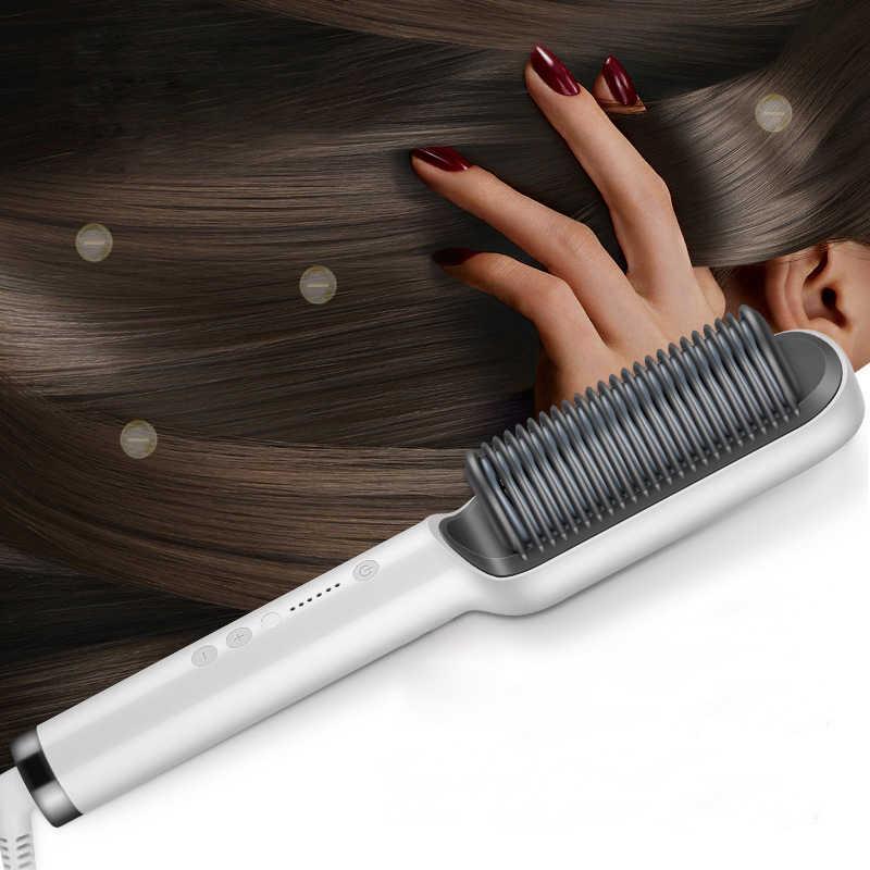 Ceramic Hair Straightening Brush – Fast, Safe & Frizz-Free Styling for All Hair Types