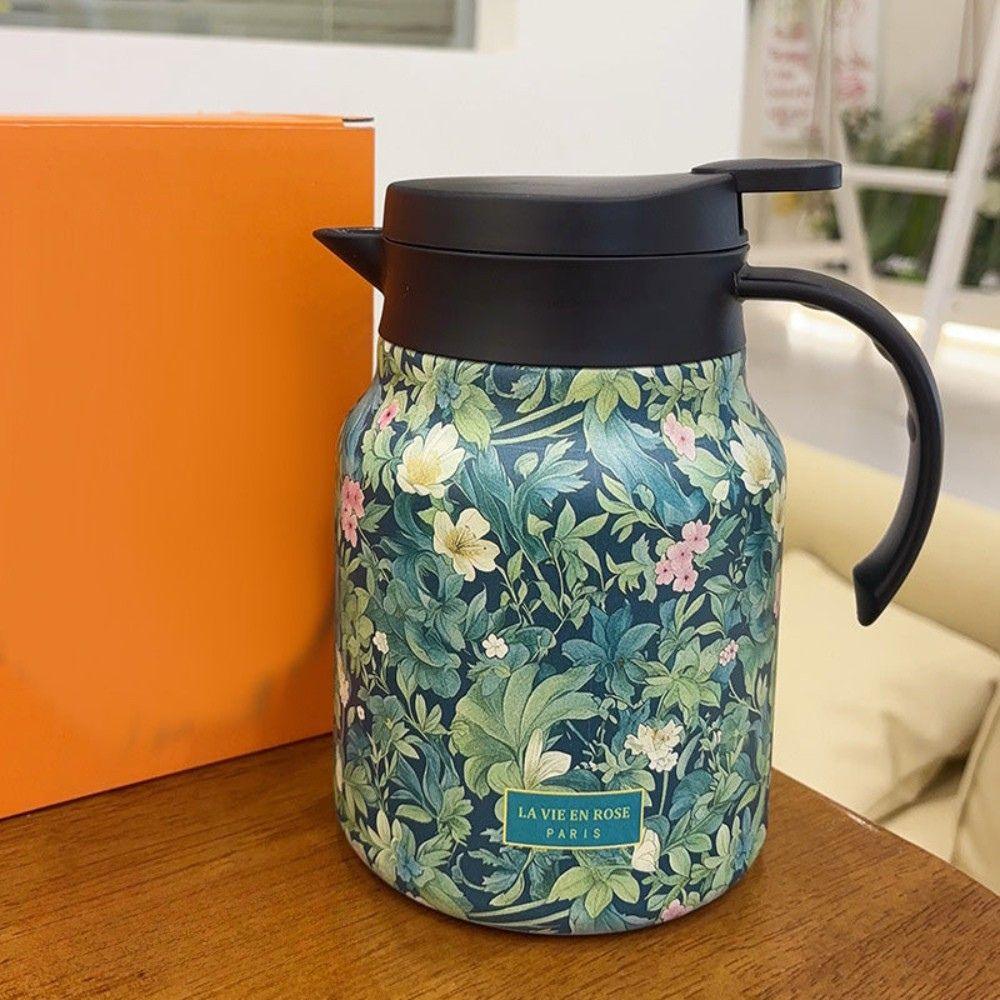 Stainless Steel Thermal Teapot with Infuser – Vacuum Insulated 1L Tea Pot