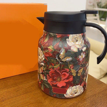 Stainless Steel Thermal Teapot with Infuser – Vacuum Insulated 1L Tea Pot