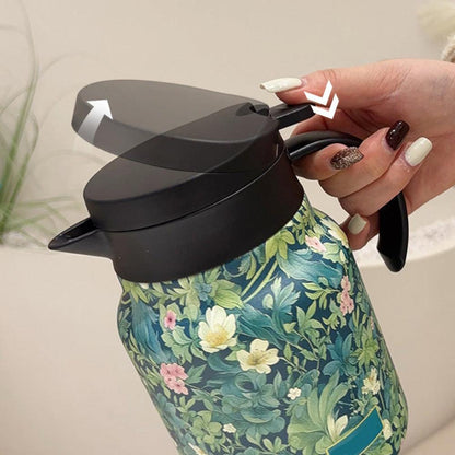 Stainless Steel Thermal Teapot with Infuser – Vacuum Insulated 1L Tea Pot