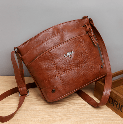 Vintage Leather Shoulder Bag for Men – Elegant PU Satchel with Modern Functionality