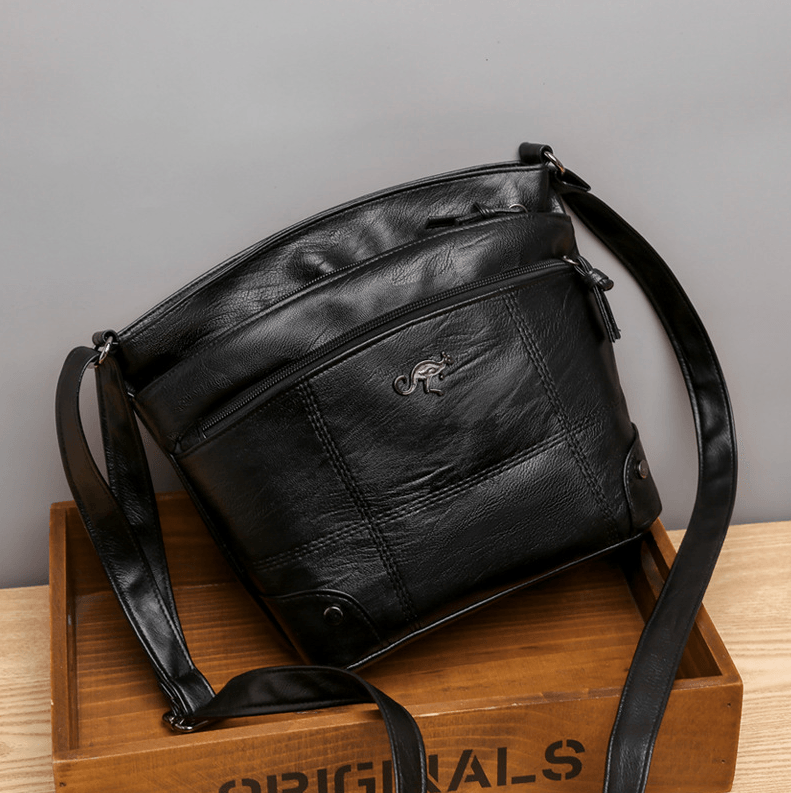 Vintage Leather Shoulder Bag for Men – Elegant PU Satchel with Modern Functionality