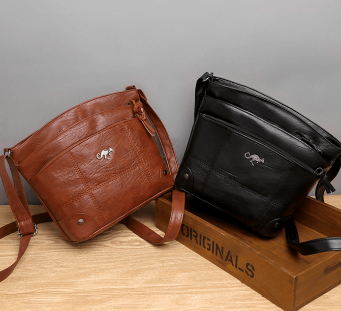 Vintage Leather Shoulder Bag for Men – Elegant PU Satchel with Modern Functionality