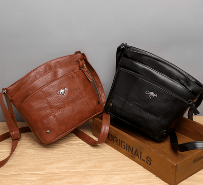 Vintage Leather Shoulder Bag for Men – Elegant PU Satchel with Modern Functionality
