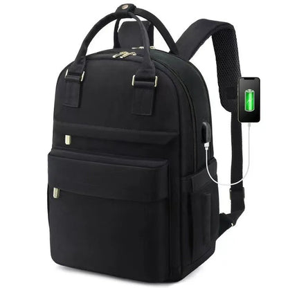 Women’s Waterproof Laptop Backpack with USB Charging – Stylish 17-Inch Work, School & Travel Bag