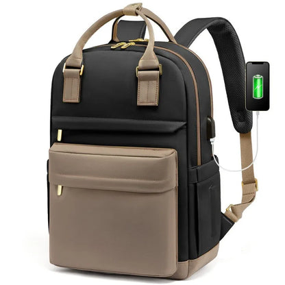 Women’s Waterproof Laptop Backpack with USB Charging – Stylish 17-Inch Work, School & Travel Bag