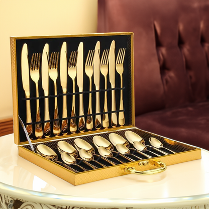 Oraliu Golden Cutlery Set