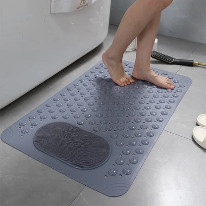 Anti-Slip Shower Mat with Integrated Foot Scrubber – Safe, Comfortable & Quick-Drying Design
