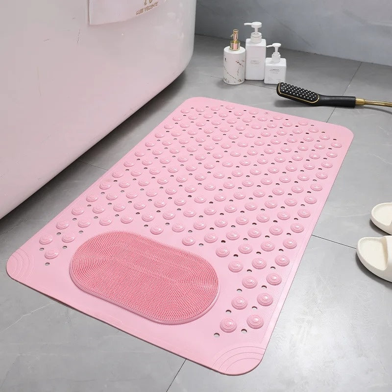 Anti-Slip Shower Mat with Integrated Foot Scrubber – Safe, Comfortable & Quick-Drying Design