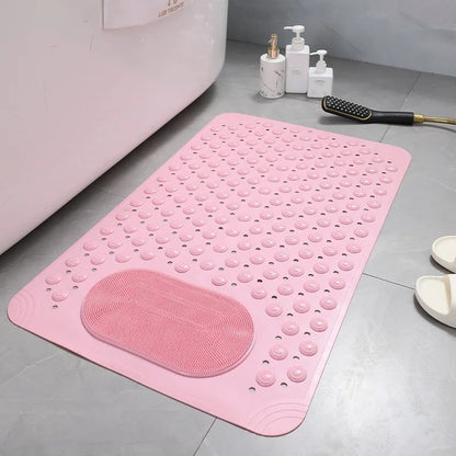 Anti-Slip Shower Mat with Integrated Foot Scrubber – Safe, Comfortable & Quick-Drying Design