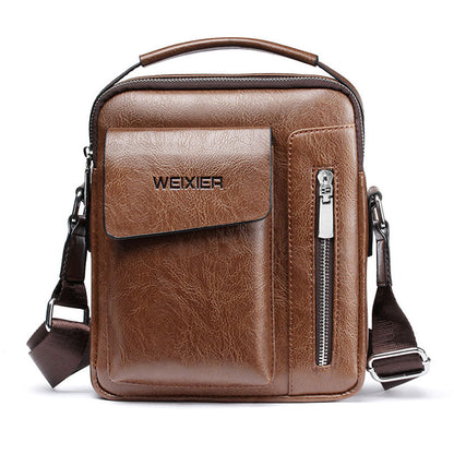 Luxury Shoulder Bag for Men – PU Leather Crossbody Satchel with Adjustable Strap