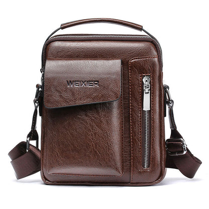 Luxury Shoulder Bag for Men – PU Leather Crossbody Satchel with Adjustable Strap