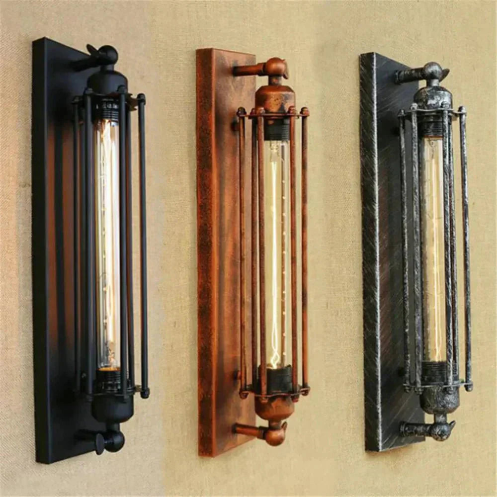Vintage Wall-Mounted LED Light – Timeless Design with Elegant Matte Black Finish