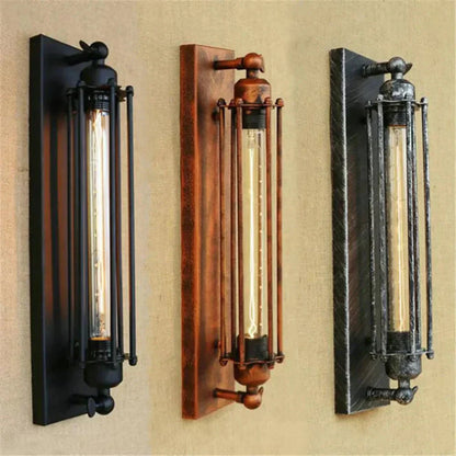 Vintage Wall-Mounted LED Light – Timeless Design with Elegant Matte Black Finish