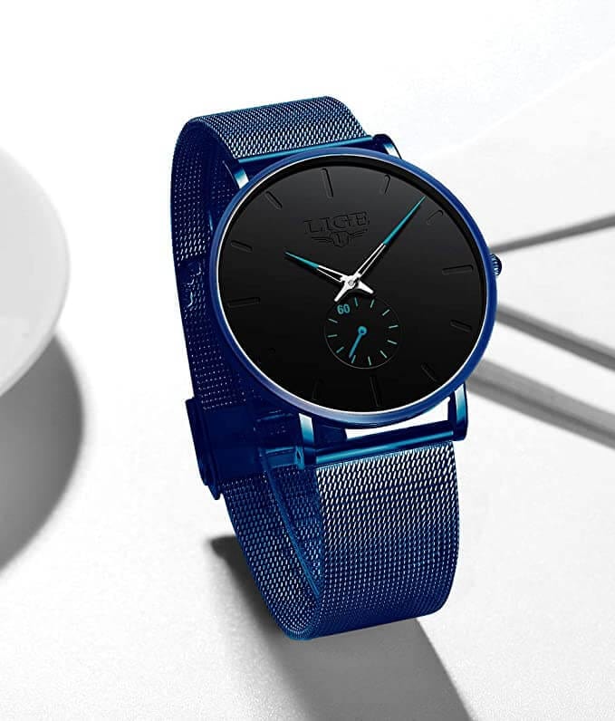 Waterproof Luxury Quartz Watch – Unisex Stainless Steel Mesh Band