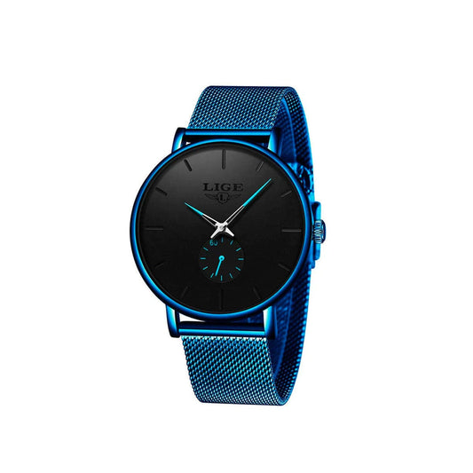 Waterproof Luxury Quartz Watch – Unisex Stainless Steel Mesh Band