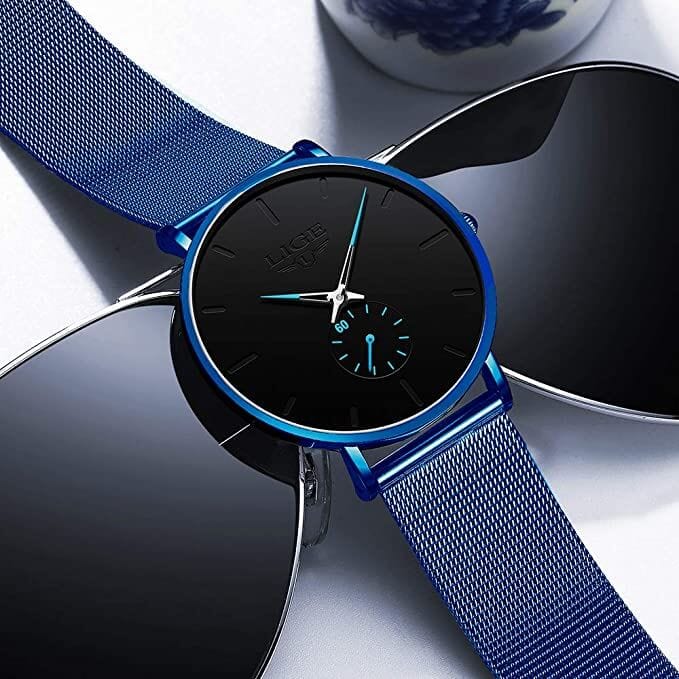 Waterproof Luxury Quartz Watch – Unisex Stainless Steel Mesh Band