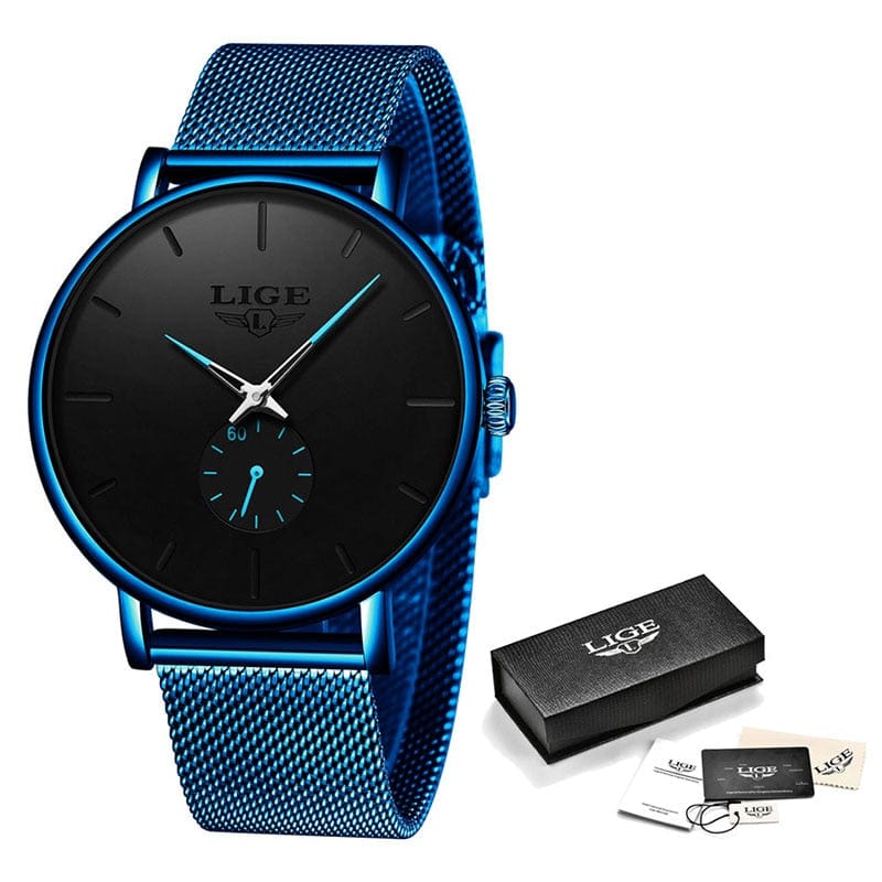 Waterproof Luxury Quartz Watch – Unisex Stainless Steel Mesh Band