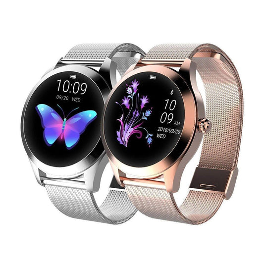 Smart Gold Women’s Smartwatch – Elegant Stainless Steel Design with Activity Tracking & Notifications