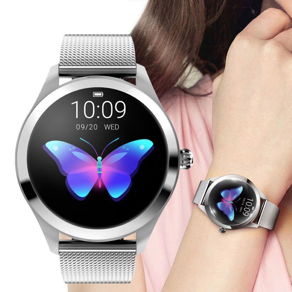 Smart Gold Women’s Smartwatch – Elegant Stainless Steel Design with Activity Tracking & Notifications
