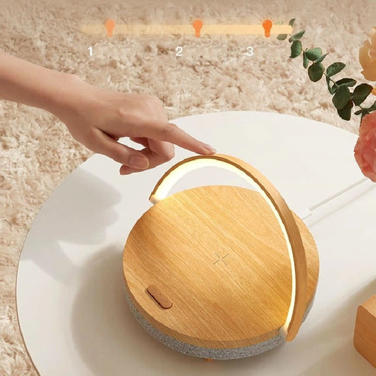 3-in-1 LED Lamp, Bluetooth Speaker & Wireless Charger | Smart Desk Light